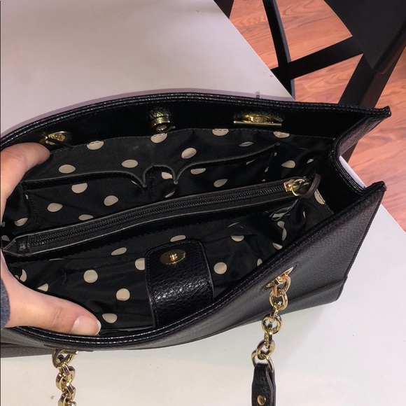 Anne Klein Black and Gold Handbag - Picture 7 of 8